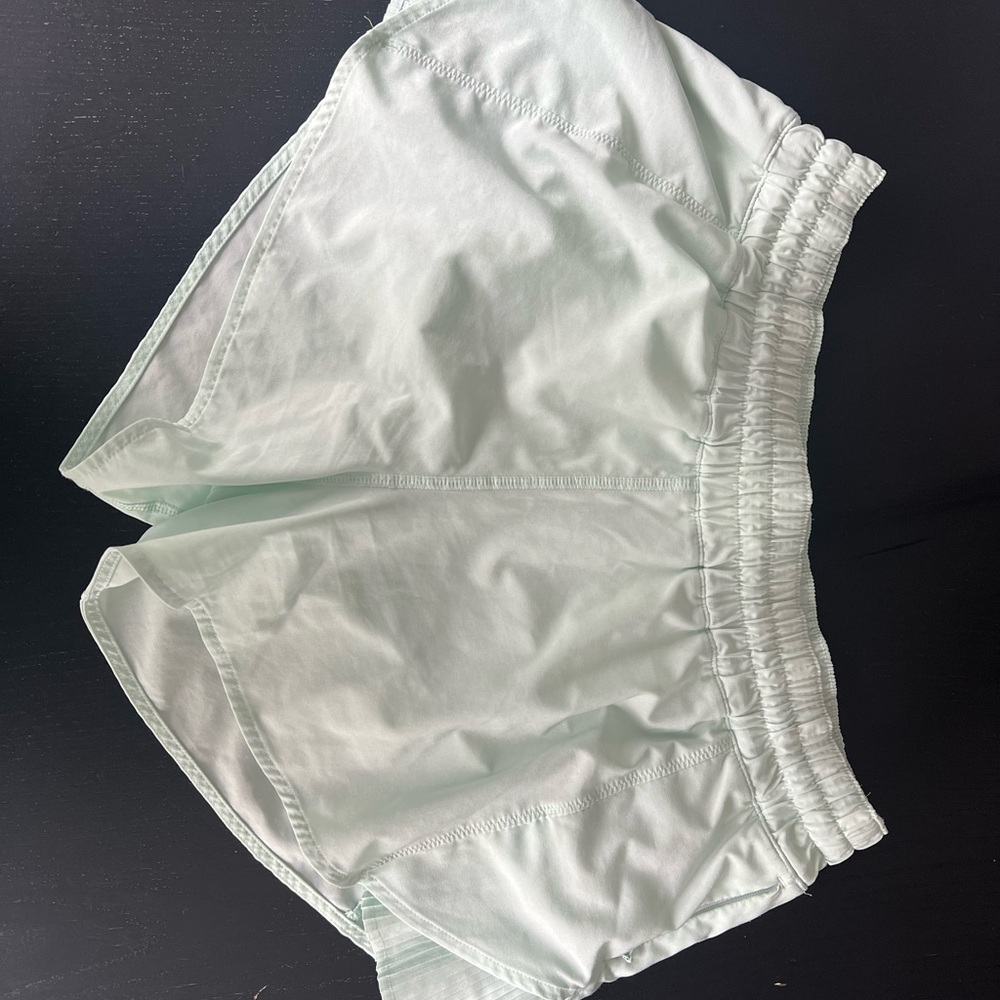 Lululemon Mint Green Athletic Shorts with Elastic Waistband
